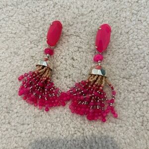 Pink Kendra Scott Earrings with beaded dangles